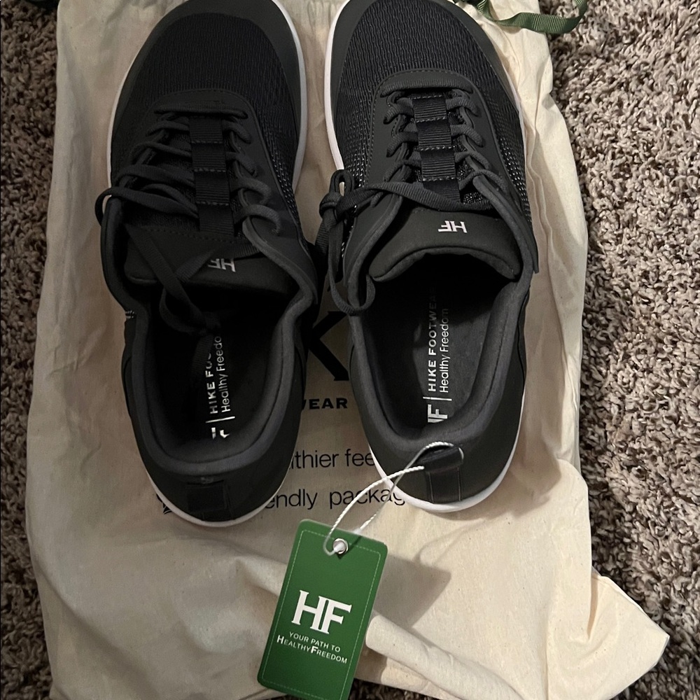 HF Gray and Black  barefoot shoe womens 13-131/2 and men’s 11-11 1/2.